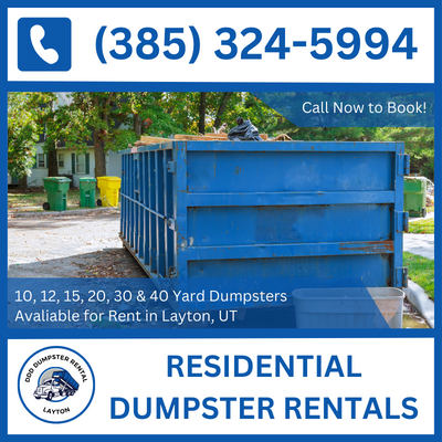 Customizable Residential Dumpster Rental in Layton, Utah - Fit for Every Need - DDD Dumpster Rental Layton